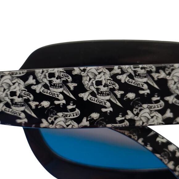 Ed Hardy Love Kills Slowly Sunglasses 100% UV Protective Vertex Black Skulls - Picture 12 of 16